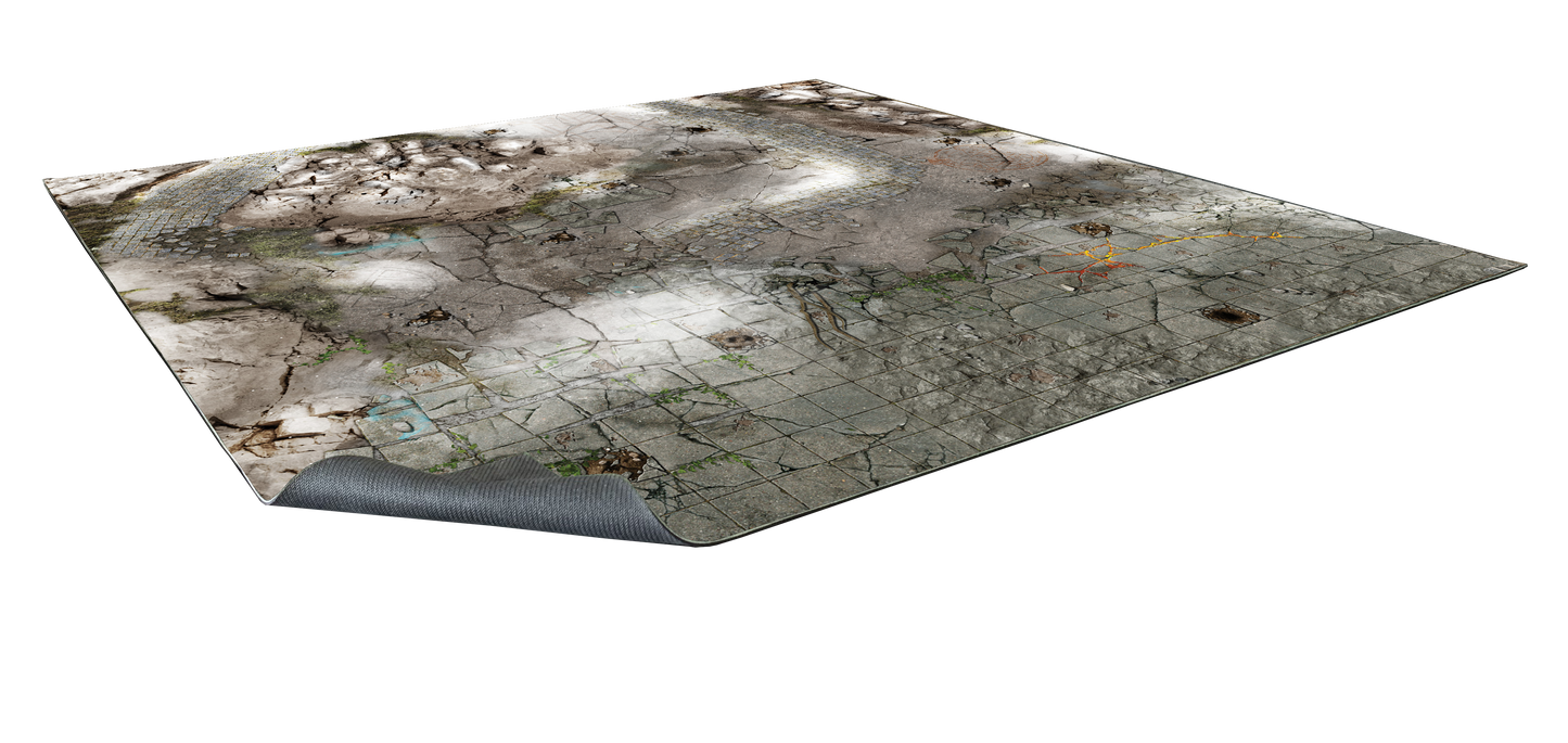 Frosty Crags Gaming Mat 2x2 - Grid